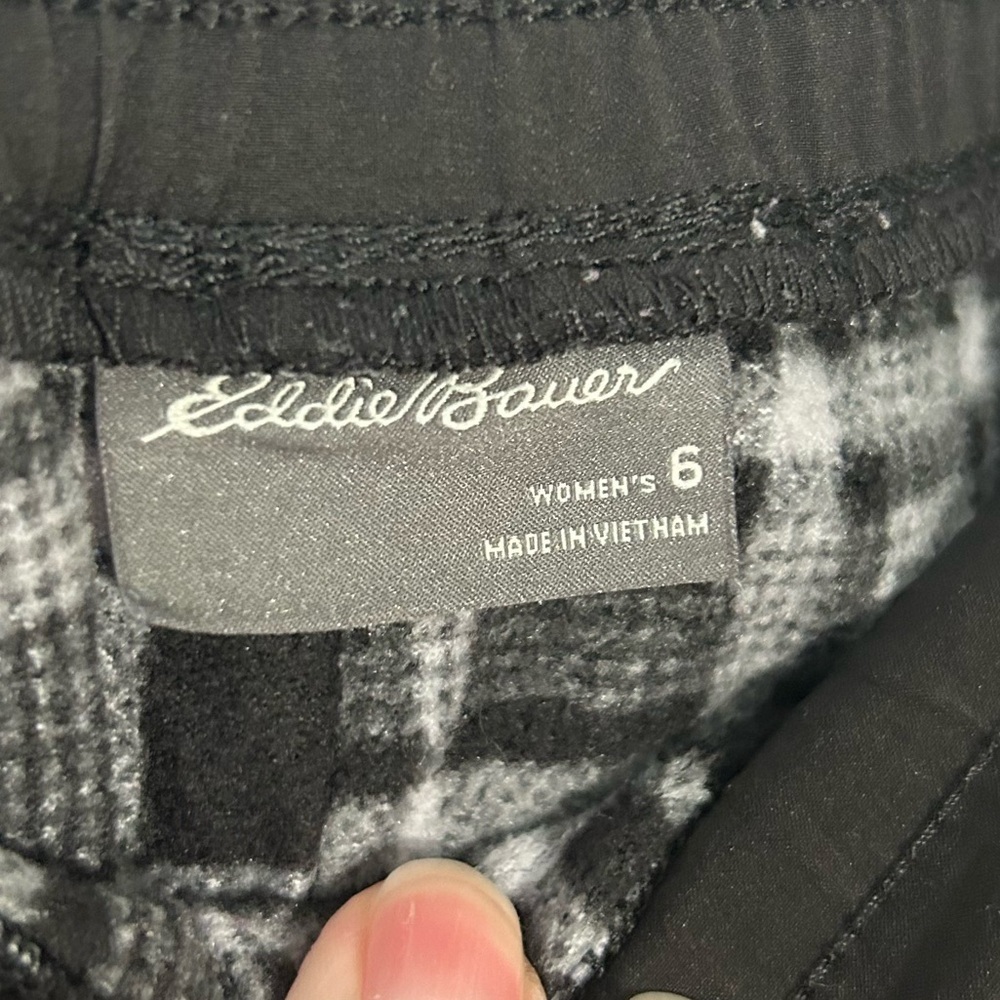 Eddie Bauer Women's Black Polar Fleece Pants Lined Pull-On Size 6 Joggers - Picture 4 of 14
